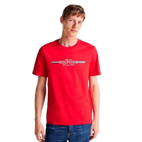 Playera Casual Para Caballero Tommy Hilfiger Rojo MW0MW36480-XLG