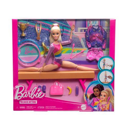 Muñeca Barbie  gimnasta cabello rubio Barbie multicolor hrg52