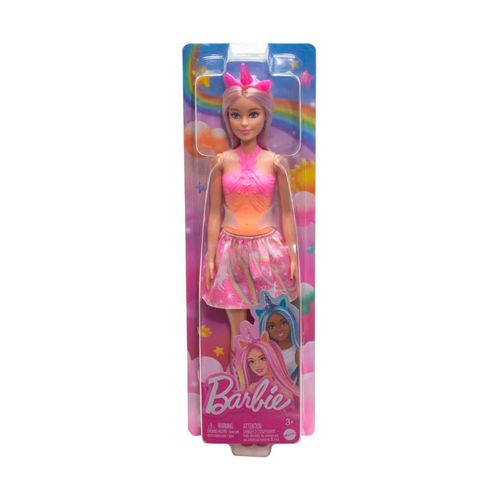 Muñeca Barbie unicornio con falda de ensueño  multicolor hrr13