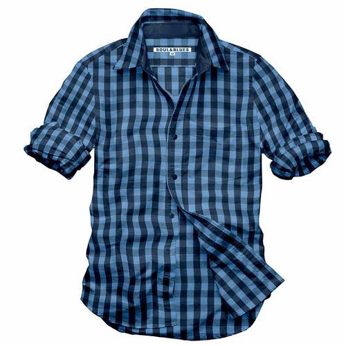 Camisa Casual Para Caballero Soul And Blues Azul C1641