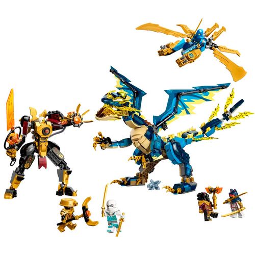 Set De Dragon Elemental Vs Meca De La Emperatriz Armable Lego Multicolor 71796