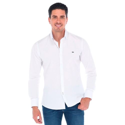 Camisa Casual Para Caballero Porto Blanco Blanco CBASIC-06