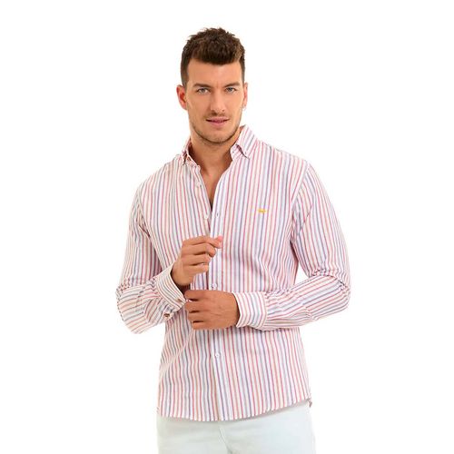 Camisa Casual Para Caballero Porto Blanco Multicolor C-2305