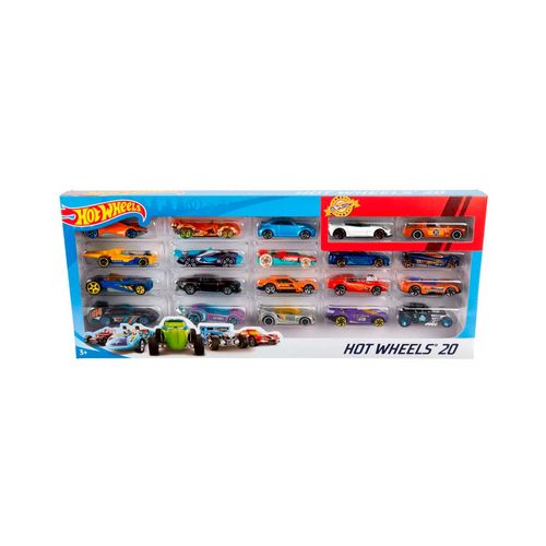Paquete de 20 carritos Hot Wheels multicolor h7045