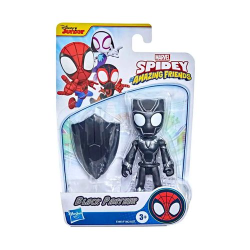 Figura de acción black panther spidey Marvel negro f3997