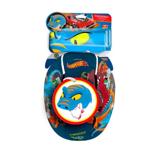 Casco 3d con funda de peluche Hot Wheels multicolor 30450