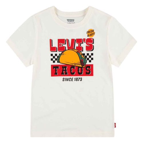Playera casual para niño Levis blanco 81l457