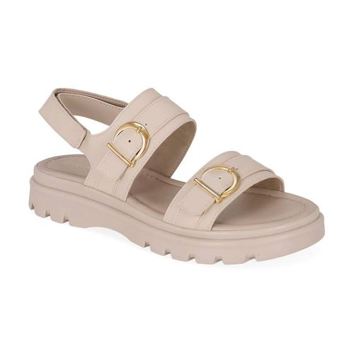 Sandalia casual Green Love beige para dama 94043