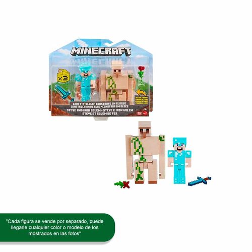 Figura de acción Minecraft Mattel multicolor gtt53