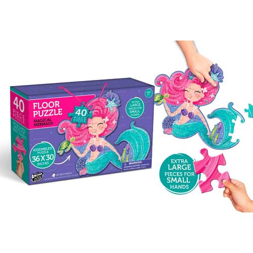 Rompecabezas Anker  de sirena con 40 piezas  multicolor 250115/dom