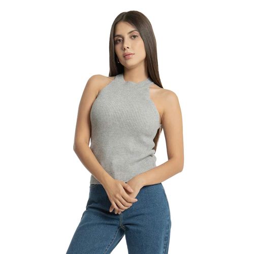 Blusa Casual Para Dama Balam Gris BB0088