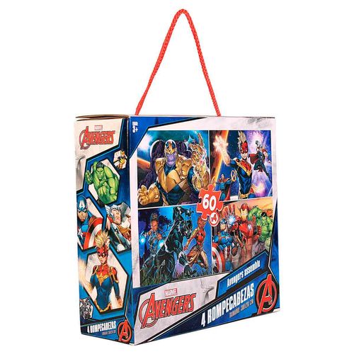 Rompecabezas 4 en 1 Avengers Novelty multicolor jca-2964