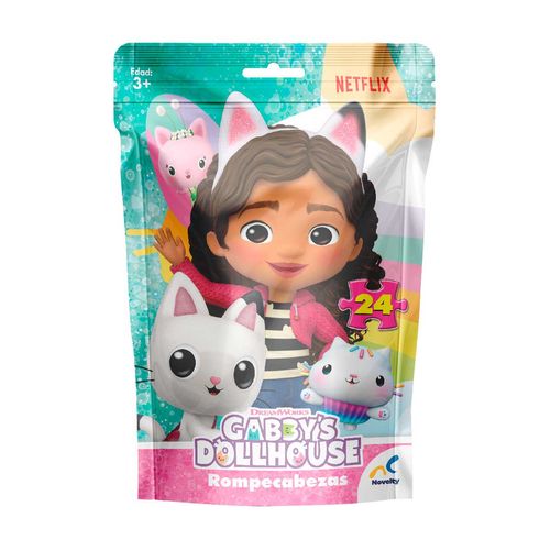 Rompecabezas Novelty de Gabbys Dollhouse con 24 piezas multicolor jca-4149
