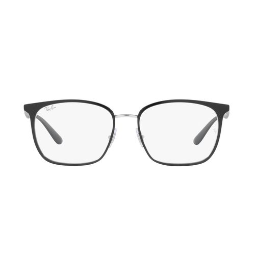 Armazón Junior Ray Ban Square Black On Silver 0RX6486