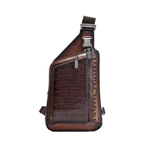 Mariconera para caballero Cuadra café boc22fc