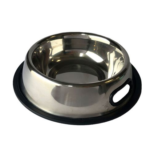 Tazón para mascota con agarradera de 16 oz Grand Pet plata 59391
