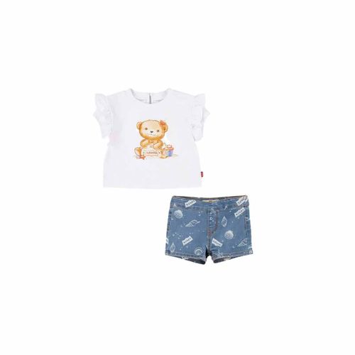 Conjunto casual para bebé Levis blanco 11k067