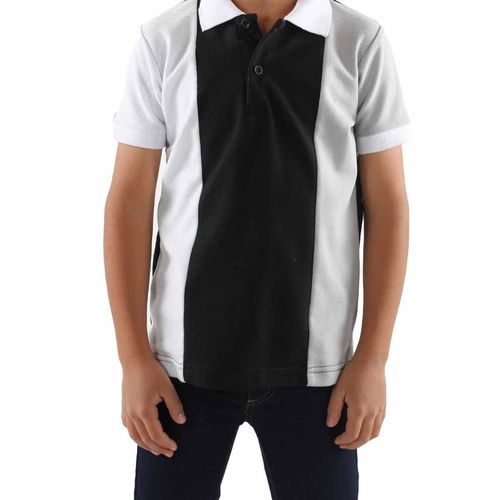 Playera tipo polo para joven Lyon negro 324237-001