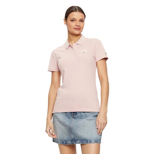 Playera tipo polo para dama Tommy Hilfiger rosa WW0WW43930