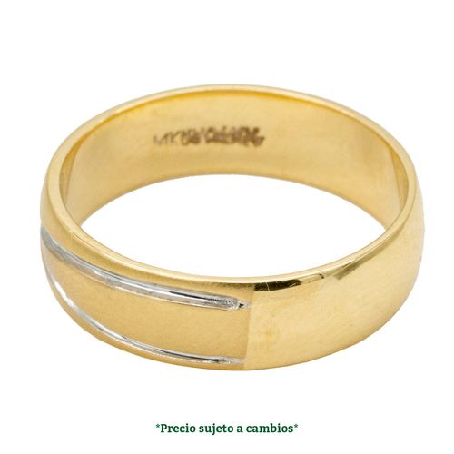 Argolla de matrimonio n°7.5 Valessa de 14k A00116-D5.5