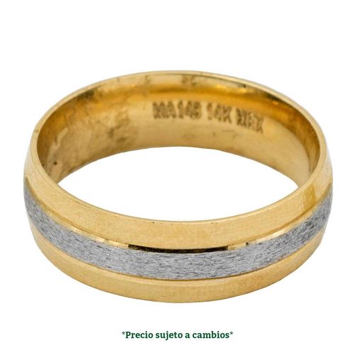 Argolla de matrimonio N°4 Argyor de 14K 54
