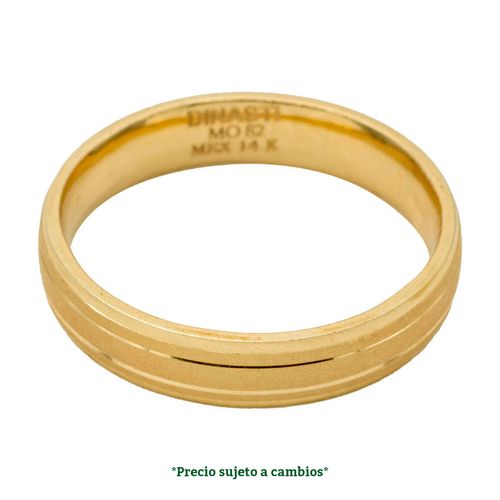Argolla de matrimonio N°8 Dinasti de 14K 60524