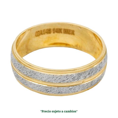 Argolla de matrimonio N°12 Argyor de 14K 551-6
