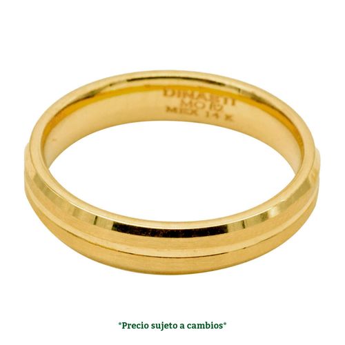 Argolla de matrimonio N°13.5 Dinasti de 14K 201935