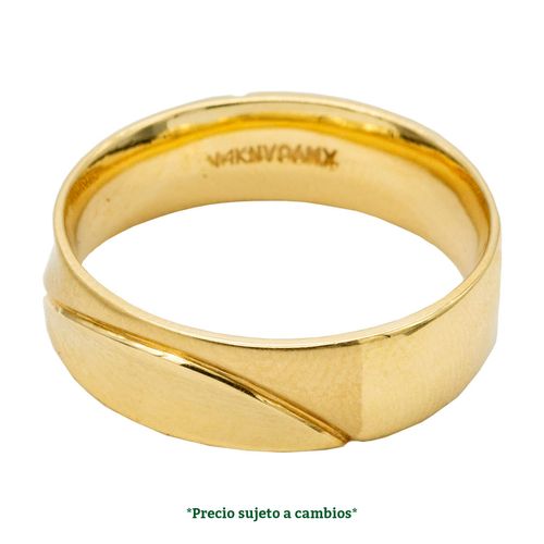 Argolla de matrimonio N°4.5 Valessa de 14K A00122-D6