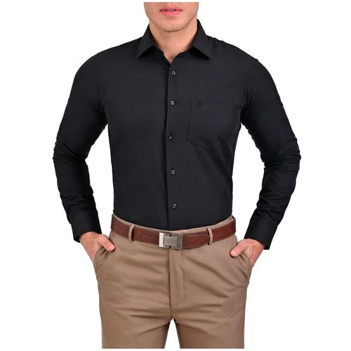 Camisa de vestir para caballero John Henry negro ev13c0141