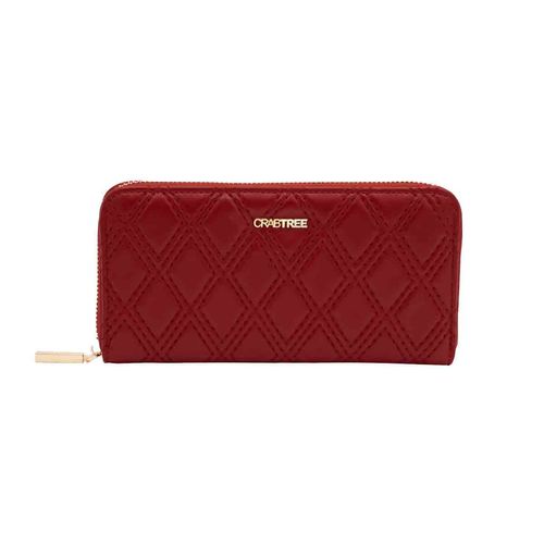 Cartera doble cierre para dama Crabtree rojo E3679