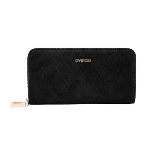 Cartera doble cierre para dama Crabtree negro E3690