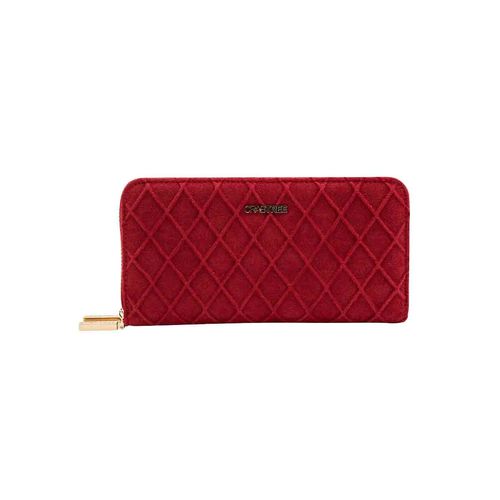 Cartera doble cierre para dama Crabtree rojo E3690