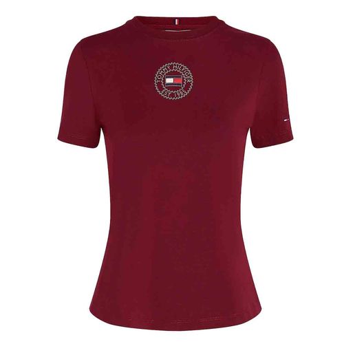 Playera casual para dama Tommy Hilfiger rojo ww0ww43652