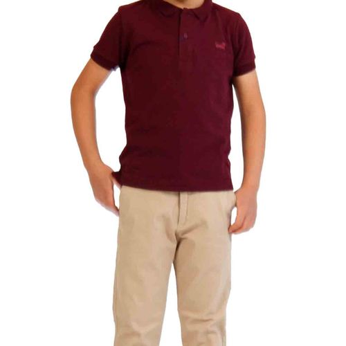 Playera tipo polo para joven Lyon tinto 324991-502