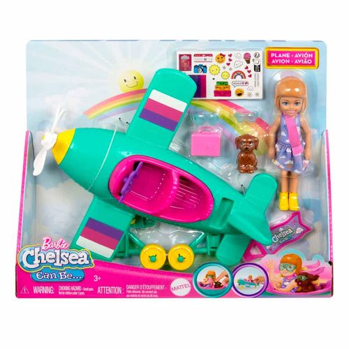 Muñeca Barbie Chelsea piloto de avión htk38
