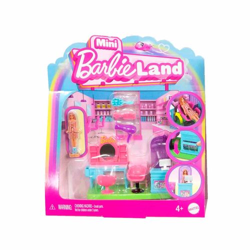 Set Barbie mini barbieland  salón de belleza jcr29