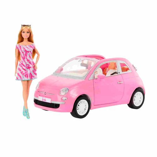 Muñeca Barbie fiat rosa hrg59