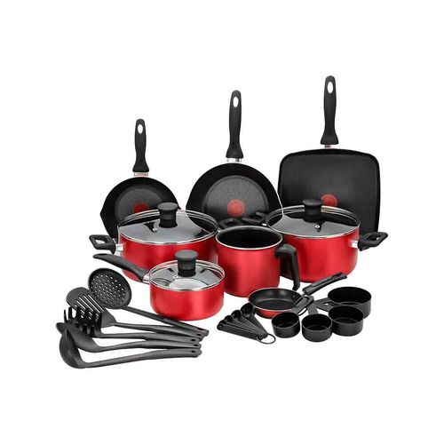 Batería Tefal 25 pzas rojo b935sp84