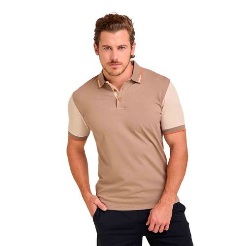 Playera tipo polo Porto Blanco para caballero café ple-2482