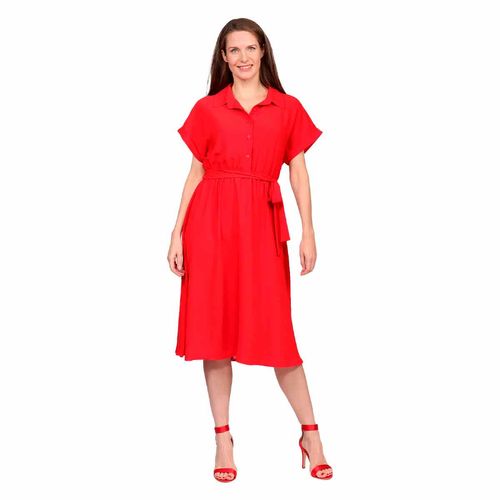 Vestido Duplan rojo para dama 51335