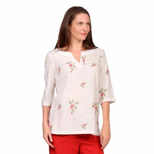 Blusa Duplan blanco para dama 84234