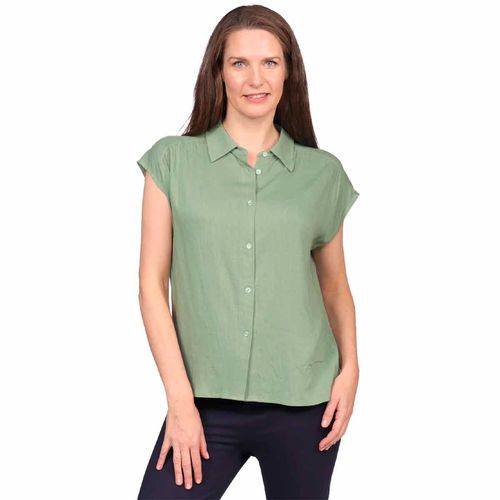 Blusa camisera Duplan verde para dama 81475