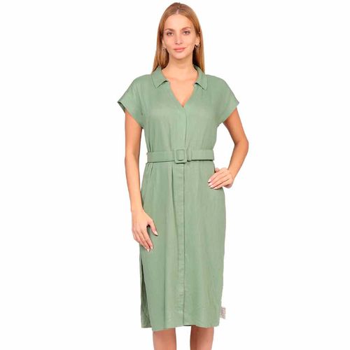 Vestido Duplan verde para dama 51395