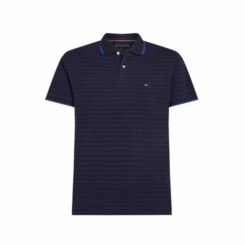 Playera tipo polo Tommy Hilfiger azul para caballero mw0mw37527-0a7