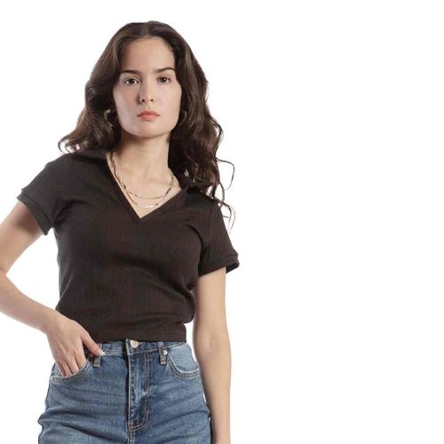 Playera tipo polo Balam negro para dama bb0208