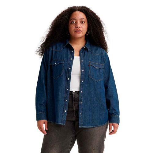 Blusa camisera Levis Plus azul para dama 57784-0007