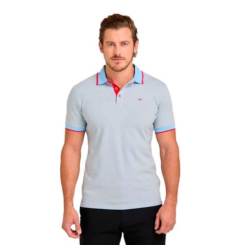 Playera tipo polo Porto Blanco gris para caballero PL-2542