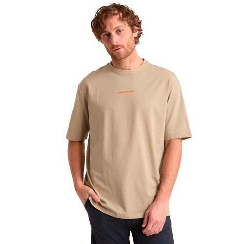 Playera Porto Blanco café para caballero TLF-10