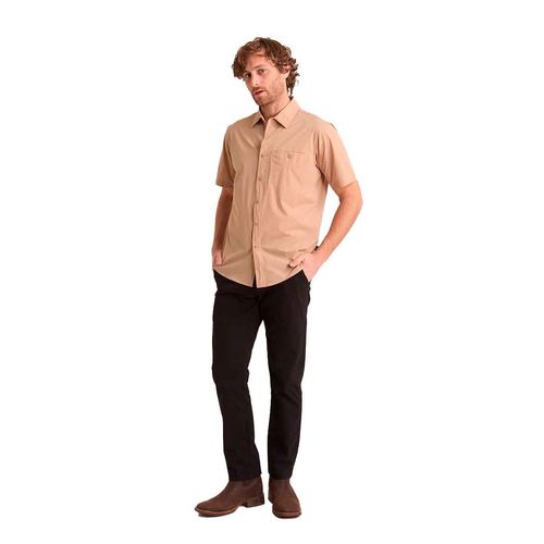 Camisa Porto Blanco café para caballero CE-2554